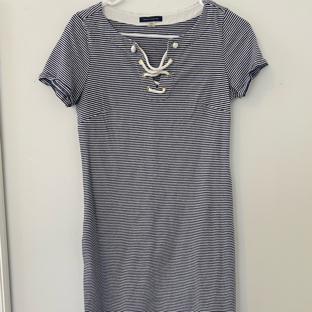 Navy Striped Dress